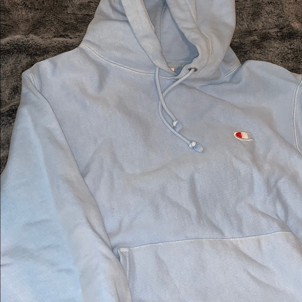 Baby blue champion hoodie